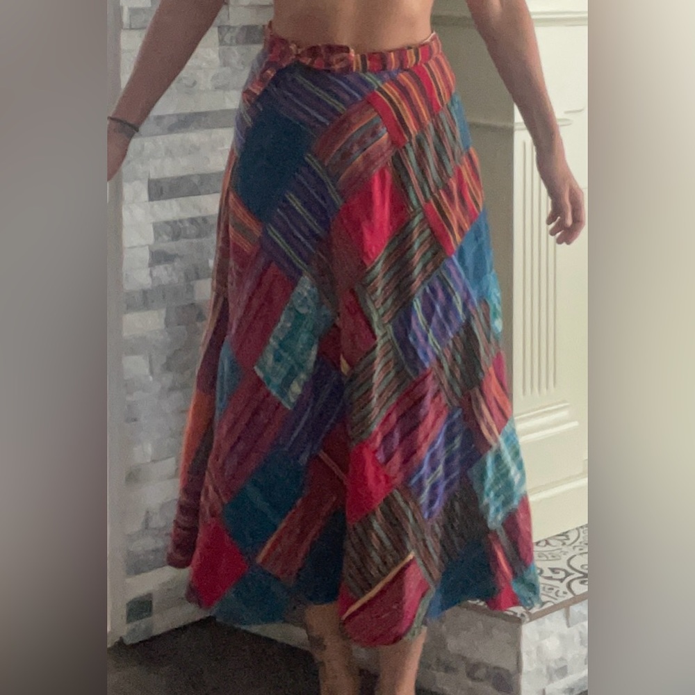 Vintage Multicolored Guatemalan style wrap skirt. One size